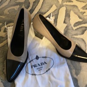Prada buttery soft heels, 3.5” heel